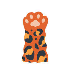 Cute Leopard Paw With Soft Gentle Pads In Doodle