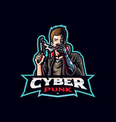 Cyberpunk Mascot Logo Design