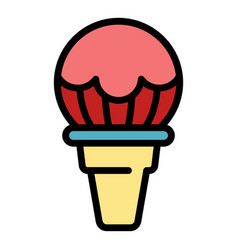 Big Ball Of Ice Cream Icon Color Outline