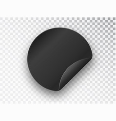 Black Round Sticker Realistic Circle Adhesive