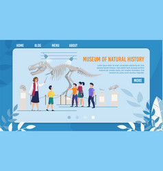 Webpage Presenting Natural History Museum For Kids