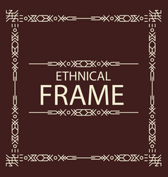 Ethnical Frame Geometric Line Style