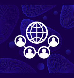 Outsourcing Or Global Team Icon