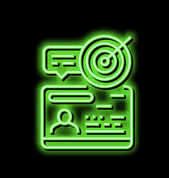 Startup Visa Neon Glow Icon