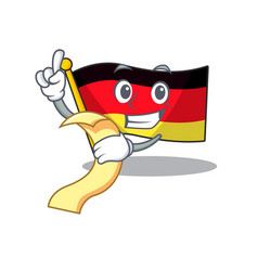 With Menu Flag Germany Cartoon Formed