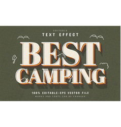 Best Camping Retro Vintage Style Text Effect