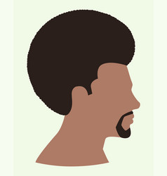 Black Man Face With Afro Hair