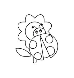 Spring Ladybug Coloring Page For Kids Bug