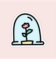 Hand Drawn Sticker For Valentine S Day Flower