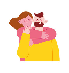 Hug Day Design Of Friends Hugging Each Other