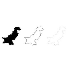 Pakistan Country Map Silhouette