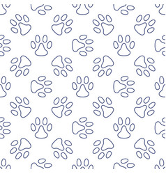 Pet Footprints Geometric Seamless Outline