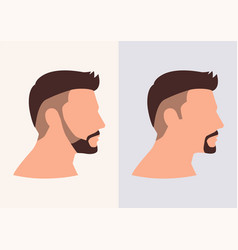 Cartoon Flat Face Man Fade Haircuts