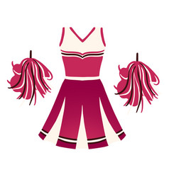 Cheerleader Outfit Costume Flat