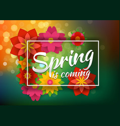 Spring Party Poster Concept Abstract Blured