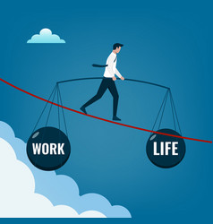 Work Life Balance Businessman Balancing Works