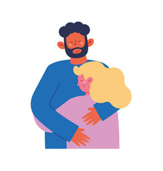 Hug Day Design Of Couple Hugging Each Other