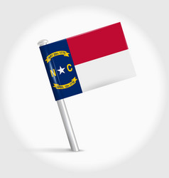 North Carolina Map Pin Flag 3d Realistic