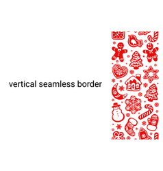 Christmas Seamless Border Composed Red