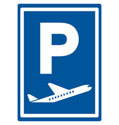 Parking Airplane Road Sign