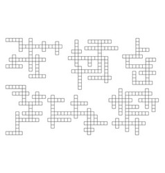 Crossword Game Grid Template Word Quiz Layout