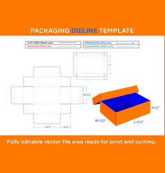 Mini Shoe Box Favor Gift Dieline Template