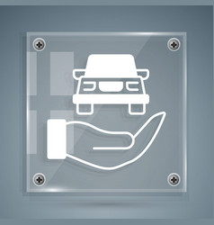 White Auto Service Check Automotive Icon Isolated