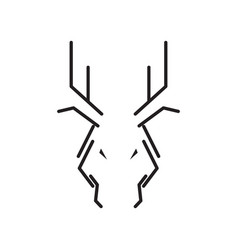 Deer Horn Line Icon Logo