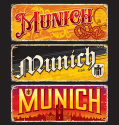 Munich Travel Stickers And Plates Germany Signs