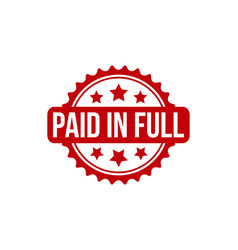 Paid In Full Rubber Grunge Stamp Seal