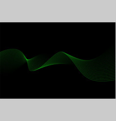 Abstract Green Gradient Color Wavy Lines