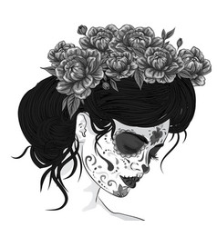 Anta Muerte Woman Make Up Sugar Skull Girl Face