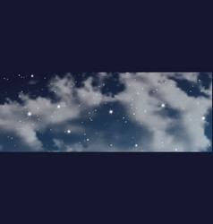 Night Sky With Clouds And Many Stars