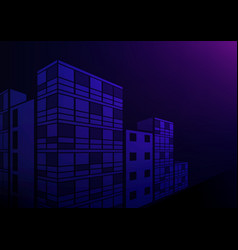 Dark Blue Building Hotel City Apartment Building