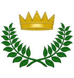 Laurel Wreath With Royal Crown