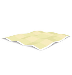 Blank Unfolded Paper Map Template Three