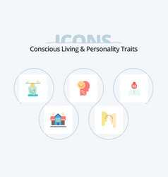 Concious Living And Personality Traits Flat Icon