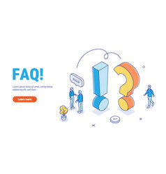 Faq Isometric Concept People Characters