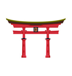 Japanese Torii Gate As Famous City Landmark