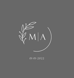 Letter Ma Wedding Monogram Logo Design Ideas