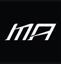 Ma Logo Monogram Letter With Slice Style