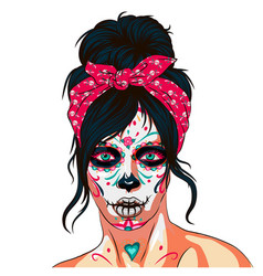 Anta Muerte Woman Make Up Sugar Skull Girl Face