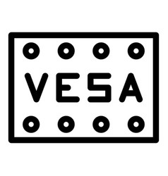 Vesa Mount Icon Outline Wall Bracket