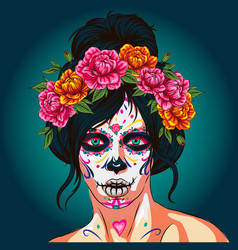 Anta Muerte Woman Make Up Sugar Skull Girl Face