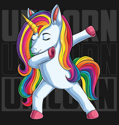 Cute Colorful Dabbing Unicorn Funny