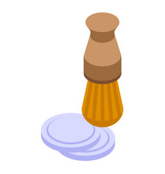 Man Shaving Brush Icon Isometric Person