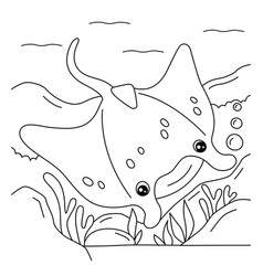 Manta Ray Coloring Page For Kids