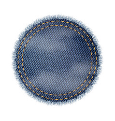 Round Denim Shape Accessory For Fix Clothes