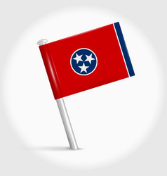 Tennessee Map Pin Flag 3d Realistic