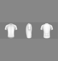 White Mockup Of Men Cycling Jersey